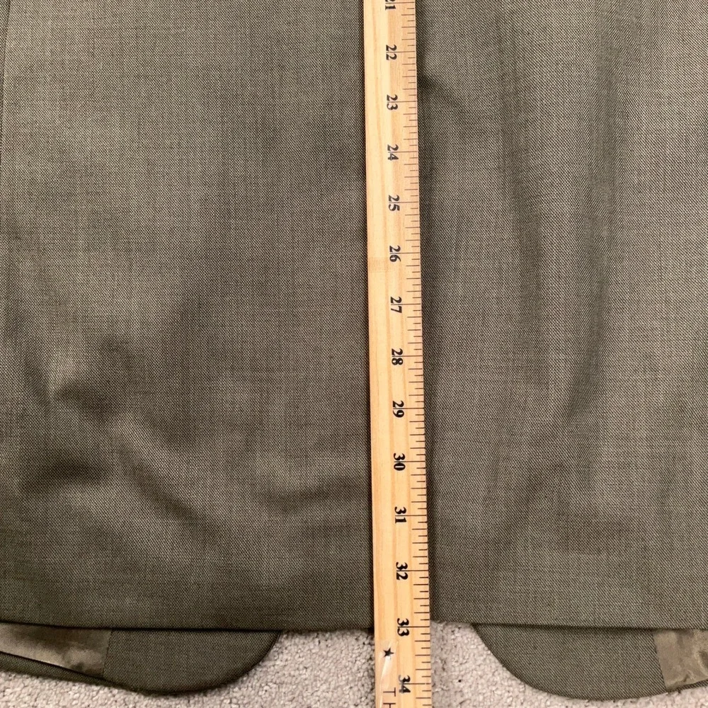 Stafford Suit‎ Men 44L 37W 30L Sage Green Classic Career Wool VTG